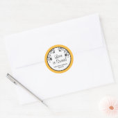 Liefde is zoet - Bloemen Ronde Sticker (Envelop)