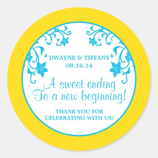 Liefde is zoet - Bloemen Ronde Sticker (Voorkant)