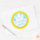 Liefde is zoet - Bloemen Ronde Sticker (Envelop)