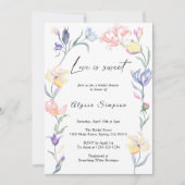 Liefde is zoet Bloemen Vrijgezellenfeest Kaart (Voorkant)