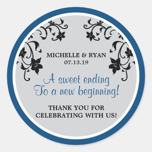 Liefde is zoet - Bloemenwijnstokken Ronde Sticker (Voorkant)