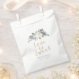 Liefde is zoet Bloomend botanische stoffige blauwe Bedankzakje