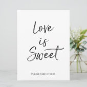 Liefde is Zoet Bord | Stijlvolle Handlettering Kaart (Staand voorkant)