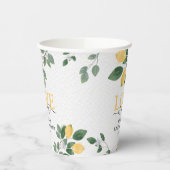 'Liefde is Zoet' Citroen & Groen Bruiloft Feestje Papieren Bekers (Links)