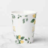 'Liefde is Zoet' Citroen & Groene Bruiloft Feestje Papieren Bekers (Links)