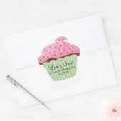 Liefde is zoet - Cupcake Ronde Sticker (Envelop)