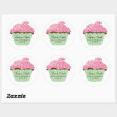 Liefde is zoet - Cupcake Ronde Sticker (Vel)