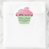 Liefde is zoet - Cupcake Ronde Sticker (Tas)
