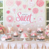 "Liefde is Zoet" desserttafel stickers (Voorkant)