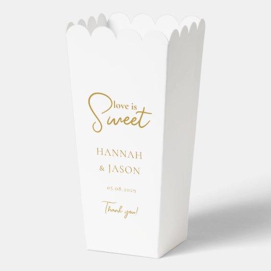 Liefde is Zoet! Elegant, eenvoudig Bedankdoosjes (Voorkant)