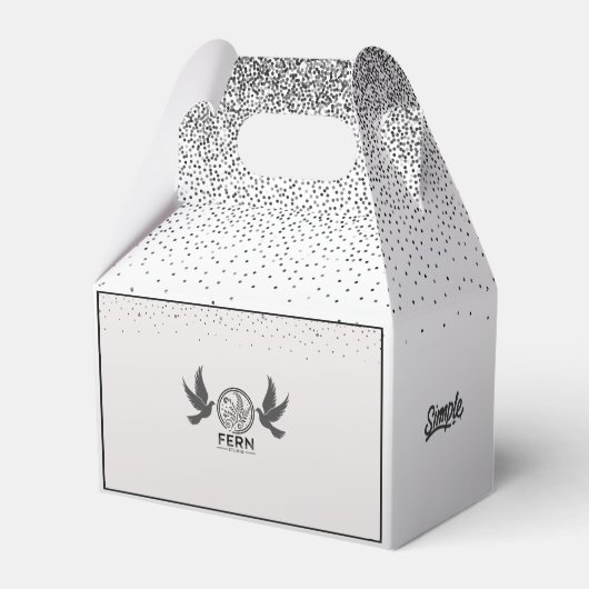 Liefde is Zoet Elegant Zwart en Wit Bloemmotief Bedankdoosjes (Achterkant)