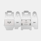 Liefde is Zoet Elegant Zwart en Wit Bloemmotief Bedankdoosjes (Uitgevouwen)