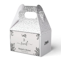 Liefde is Zoet Elegant Zwart en Wit Bloemmotief