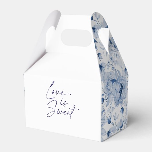 "Liefde is Zoet" Floral Wedding Favoriet Box Bedankdoosjes (Voorkant Zijde)