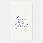 Liefde is Zoet Gast Handdoek Servet (Voorkant)