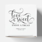 Liefde is zoet Geniet van een traktatie bruiloft Bedankdoosjes (Bovenkant)