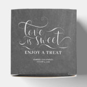 Liefde is zoet Geniet van een traktatie bruiloft Bedankdoosjes (Bovenkant)