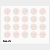 Liefde is zoet gepersonaliseerd bruiloft gunst roz ronde sticker (Vel)