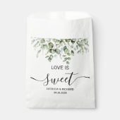 Liefde is zoet groen Eucalyptus bruiloft Bedankzakje (Voorkant)