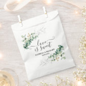 Liefde is zoet groen Eucalyptus bruiloft Bedankzakje (Geknipt)