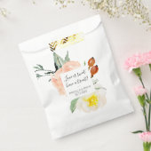 Liefde is zoet hebben een traktatie koraal bloemen bedankzakje (Gezegeld)