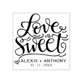 Liefde is zoet - huwelijksgunst stempel gepersonal (Afrduk)
