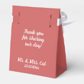 Liefde is zoet in Indiase rode en witte bruiloft Bedankdoosjes (Achterkant)