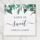 Liefde is zoet label, handgemaakte label, bruiloft bedankjes labels (Voorkant)