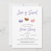 Liefde is zoet (Macaron) | Bridal Shower-uitnodigi Kaart (Voorkant)