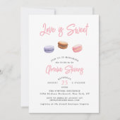 Liefde is zoet (Macaron) | Bridal Shower-uitnodigi Kaart (Voorkant)