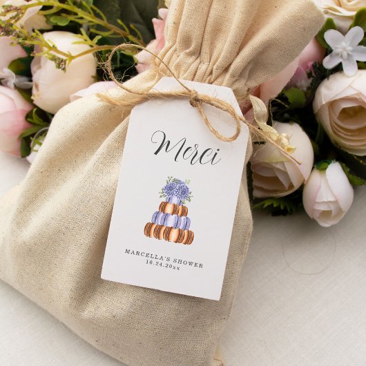 Liefde is zoet (Macaron) Merci cadeau Labels Cadeaulabel