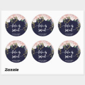 liefde is zoet Navy bord roze gunst stickers (Vel)