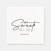 Liefde is zoet, neem alsjeblieft een traktatiefees servet (Voorkant)