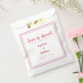 Liefde is zoet Neem een hap Magenta Rode Trouwjurk Bedankzakje (Gezegeld)