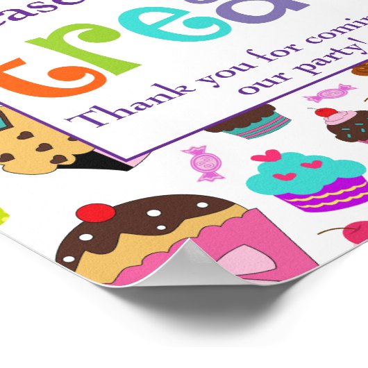 Liefde Is Zoet Neem Een Klein Cadeautje Poster (Hoek)