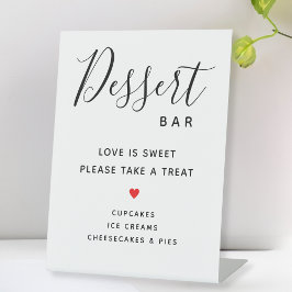 Liefde is zoet - Neem een lekkere bruiloft dessert Reclamebord Met Voetstuk