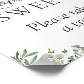 Liefde is zoet, neem een traktatie Eucalyptusblade Poster (Hoek)