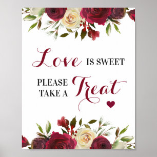 Liefde is zoet, neem een traktatie Huwelijks bruid Poster