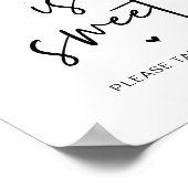 Liefde is zoet, neem een traktatie, moderne woesti poster (Hoek)