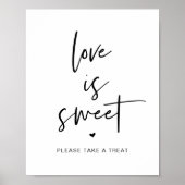 Liefde is zoet, neem een traktatie, moderne woesti poster (Voorkant)