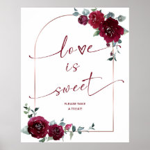 Liefde is zoet Neem een traktatie teken
