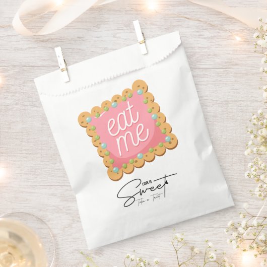 Liefde is zoet neem een traktatie theepartij bedankzakje (Geknipt)