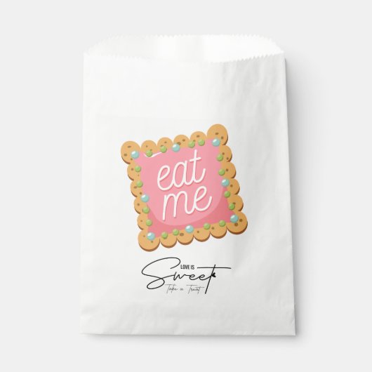 Liefde is zoet neem een traktatie theepartij bedankzakje (Voorkant)