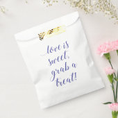 Liefde is zoet Pak een traktatie marineblauwe guns Bedankzakje (Gezegeld)