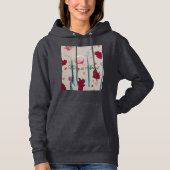 Liefde is zoet-perzik fuzz hoodie (Voorkant)