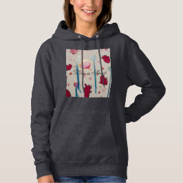 Liefde is zoet-perzik fuzz hoodie