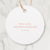 Liefde is zoet - Romantisch Ronde Gift Label (Achterkant)