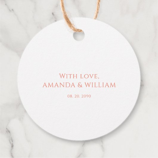 Liefde is zoet - Romantisch Ronde Gift Label (Achterkant)