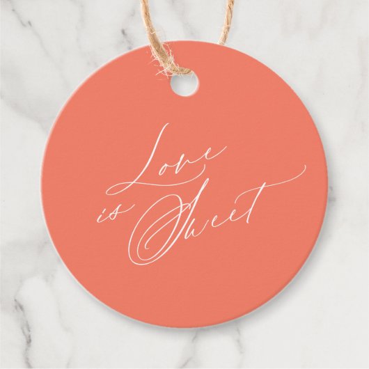 Liefde is zoet - Romantisch Ronde Gift Label (Voorkant)