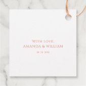 Liefde is zoet - Romantisch Ronde Gift Label (Achterkant)